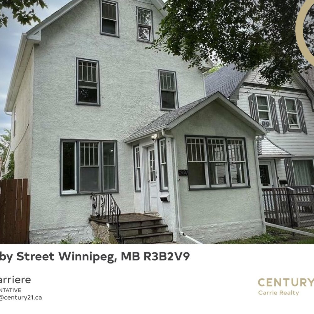 CANADA (CENTURY 21 CARRIE REALTY, 1046 SAINT MARY’S ROAD, WINNIPEG, MB) /&#x1f449; &#8220;PRICE REDUCED Asking: $229,900, 523 Furby Street&#8221;, Adam Carriere.