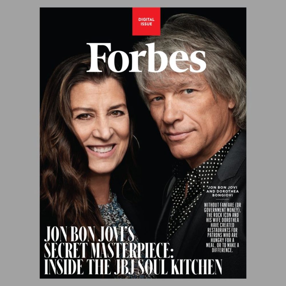 WASHINGTON BLVD, JERSEY CITY, USA (FORBES MEDIA)/&#x1f449;“ Rock icon Jon Bon Jovi and his wife Dorothea have created restaurants for patrons // &#x270d;&#xfe0f; Watch the full video ”-POWERED BY JOAMA CONSULTING: NOV. 20, 2022