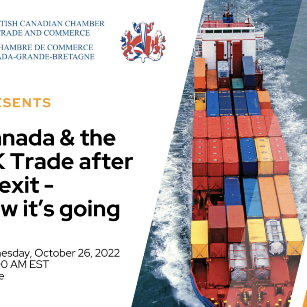 TORONTO, CANADA (OWIT-ORGANIZATION OF WOMEN IN INTERNATIONAL TRADE-TORONTO, ON) / &#x1f449;  “Canada &amp; the UK Trade after Brexit &#8211; how it&#8217;s going” // &#x270d;&#xfe0f; &#8220;Wednesday, October 26, 2022 from 11:00 AM to 12:00 PM EDT&#8221;– SHARED BY JOAMA C.: OCT. 27, 2022
