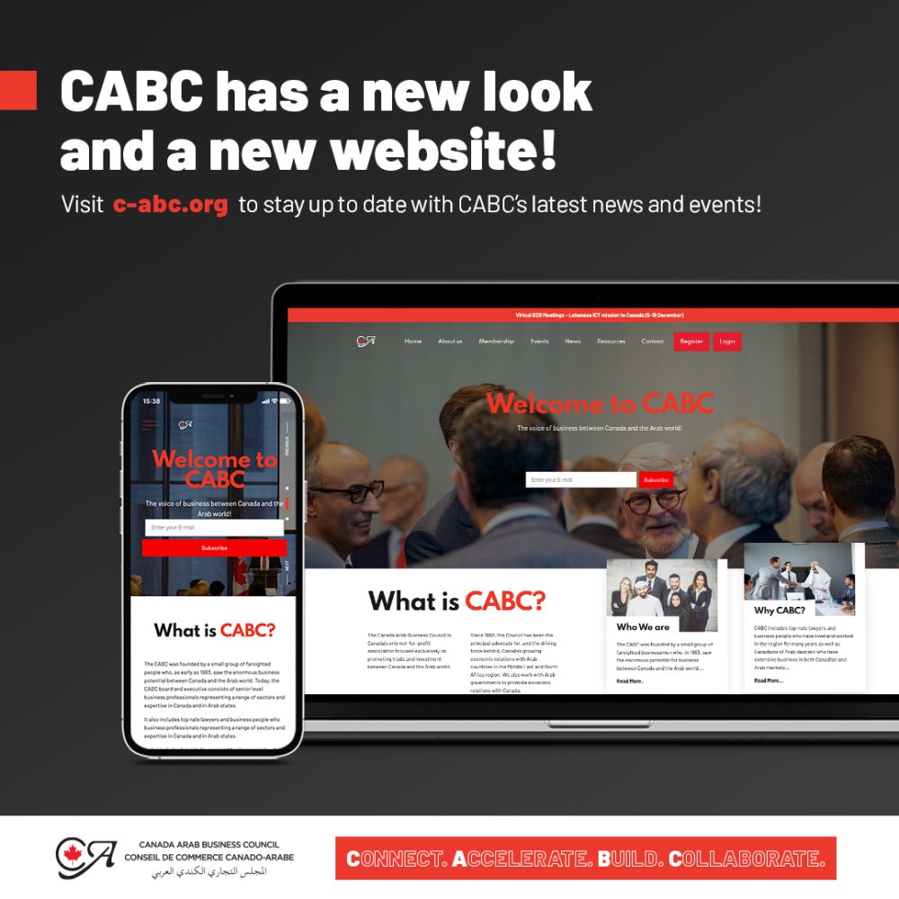A New Website &#x1f91d; ADELAIDE STREET WEST, TORONTO, ON, CANADA (CANADA ARAB BUSINESS COUNCIL-CABC)/ &#x1f449; “Canada Arab Business Council Has A New Website” // &#x270d;&#xfe0f; “seamless and efficient steps to register and pay ,”/ POWERED BY: JOAMA CONSULTING &#8211; JAN. 12, 2023